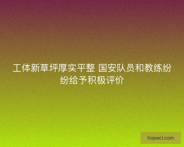 工体新草坪厚实平整 国安队员和教练纷纷给予积极评价